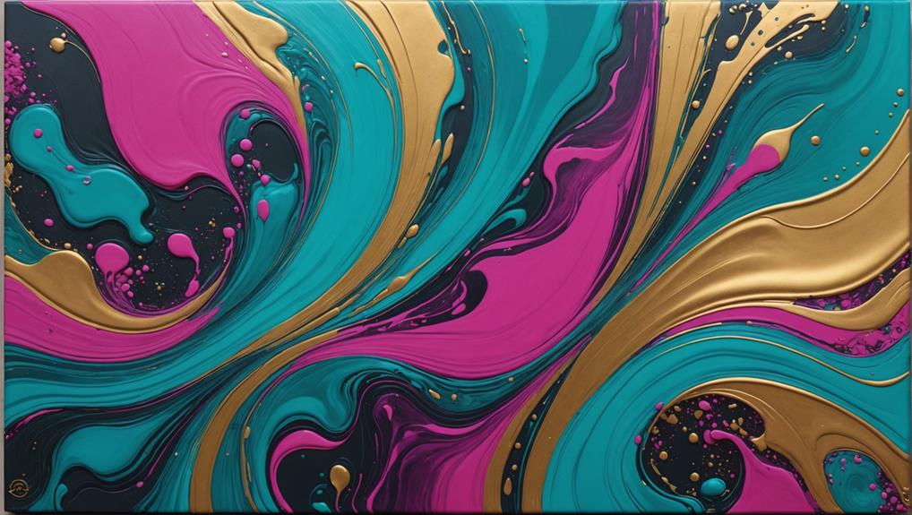 colorful fluid art technique