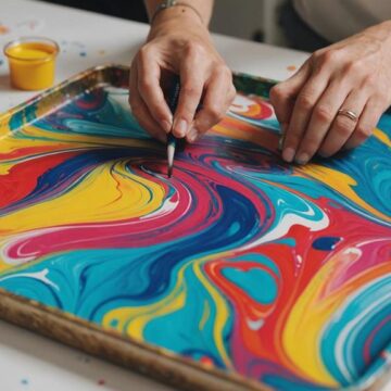 create decorative fluid art