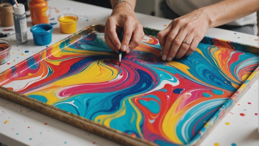 create decorative fluid art