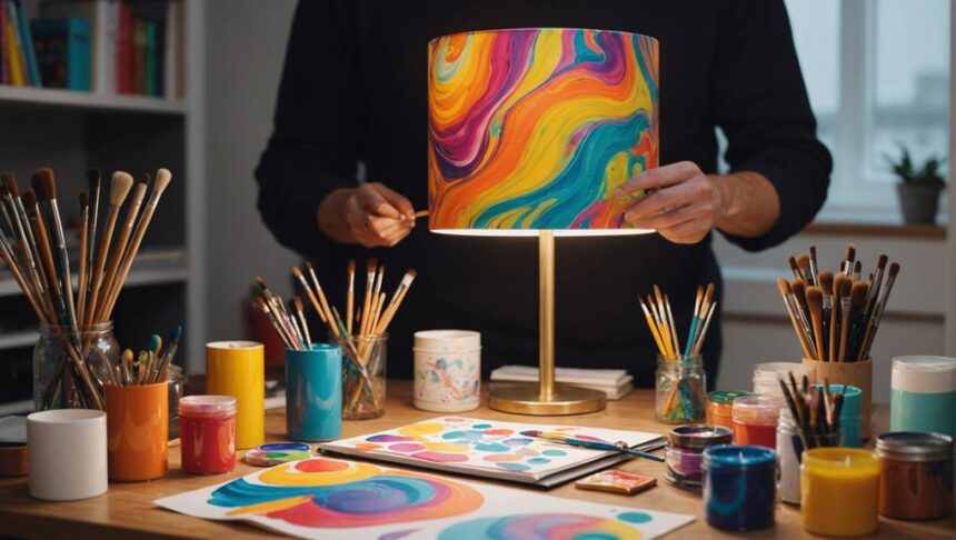 fluid art lampshade tutorial