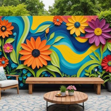 fluid art outdoor decor