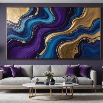 metallic fluid art trend