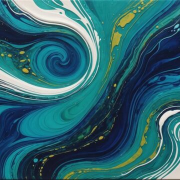 ocean inspired acrylic pour techniques