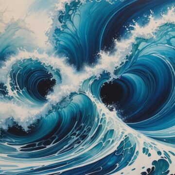 ocean wave art tutorial