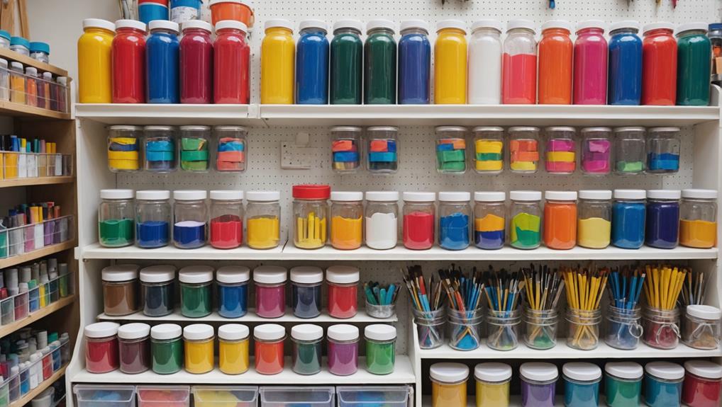 organized paint storage ideas