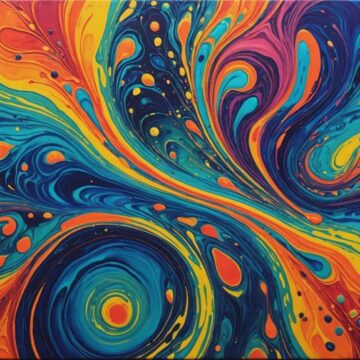 rainbow effect in acrylic painting