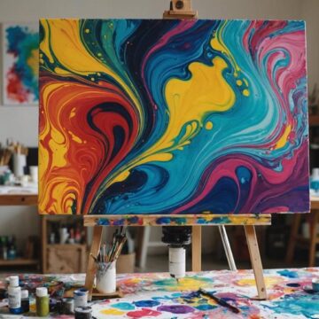 showcasing fluid art videos