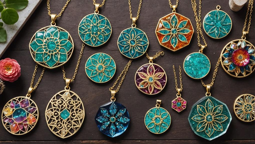 artistic resin jewelry creations