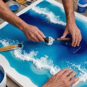 creating beach resin art