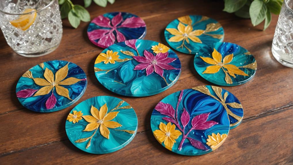 creative resin drink coasters