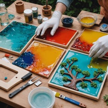 diy wood resin art