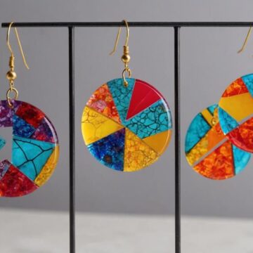 essential resin art earrings