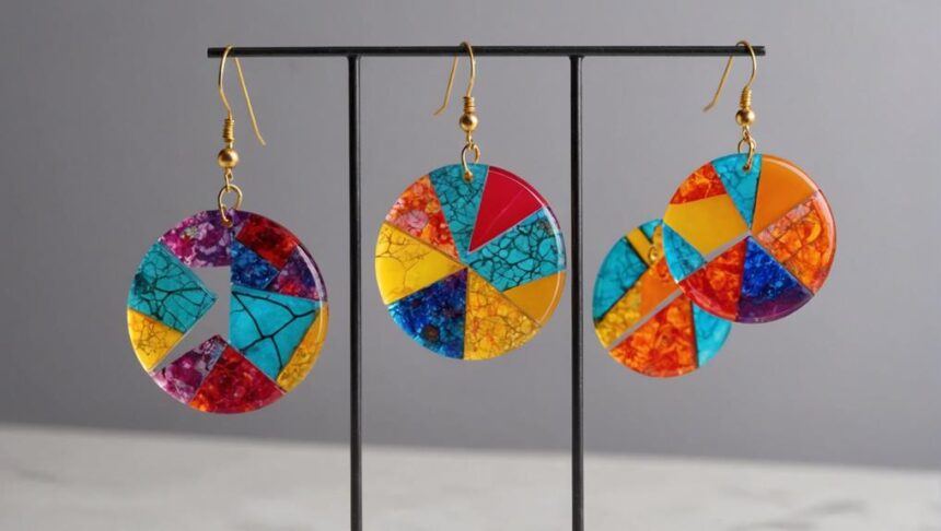 essential resin art earrings