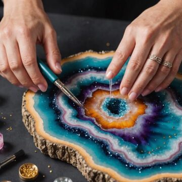 geode art with resin