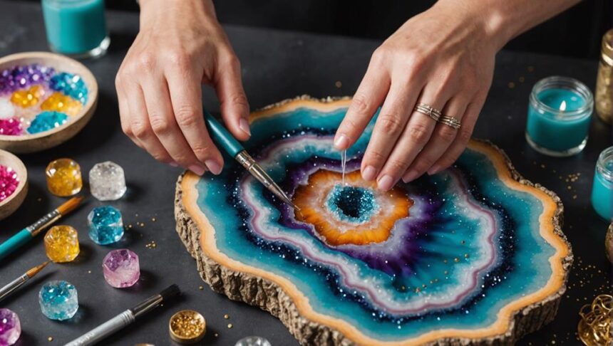 geode art with resin