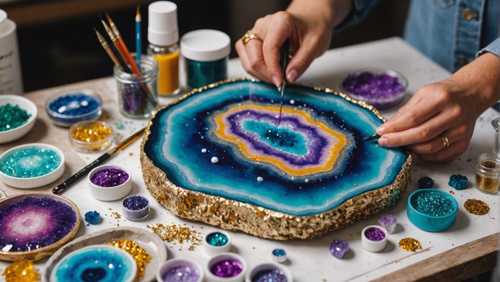 geode resin art supplies