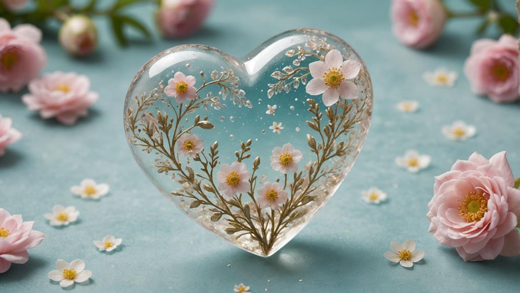 heart shaped memorial resin