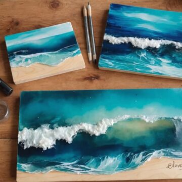 ocean resin art tutorial