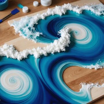 resin art tutorial waves