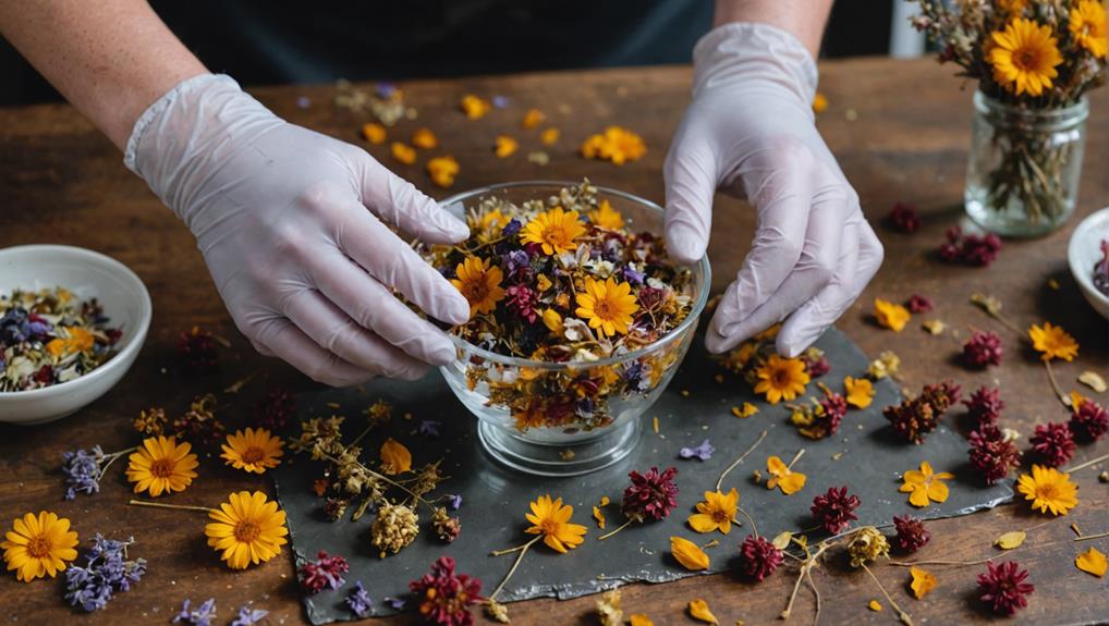 resin mixing and pouring