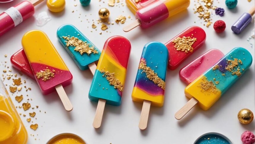 resin popsicle art creation