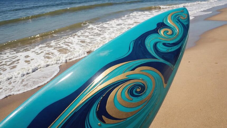 resin surfboard art creation