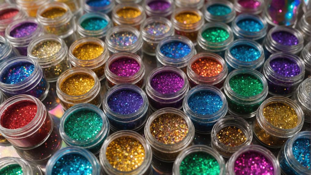 shimmering colorful sparkles