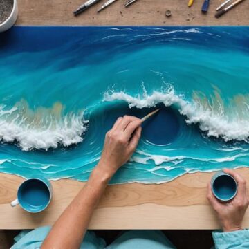 stunning beach ocean resin art