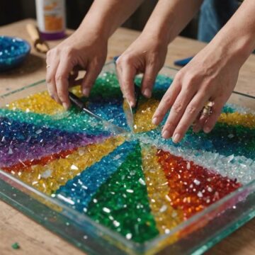 stunning crushed glass art