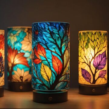 stunning resin art lamps