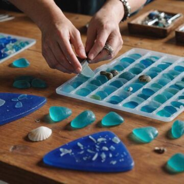 stunning resin sea glass art