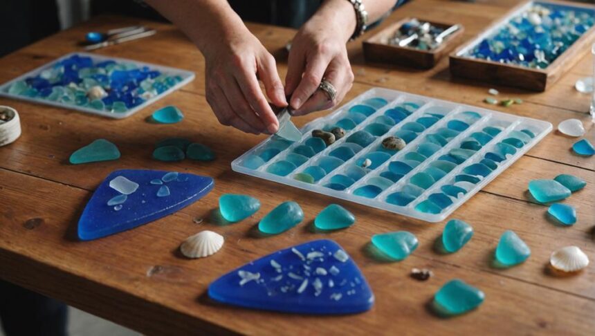 stunning resin sea glass art