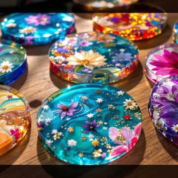 creative personalized resin coasters