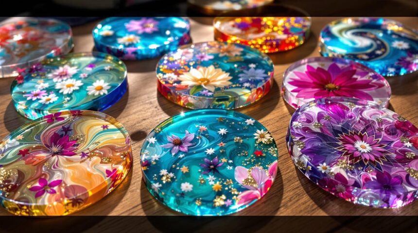 creative personalized resin coasters