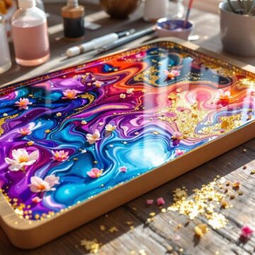 diy resin tray tutorial