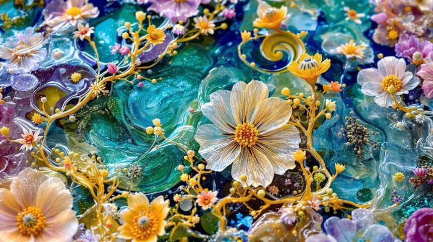 resin art nature capture