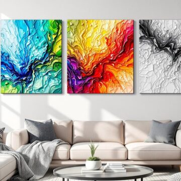 transform space with abstract art