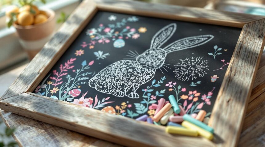 easter chalkboard art tutorial