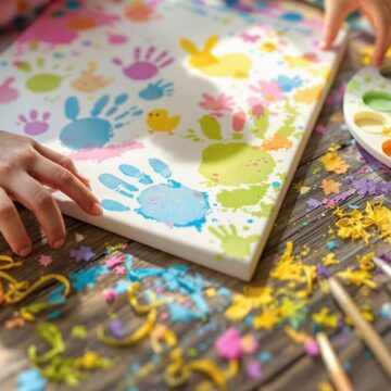 easter fingerprint art tutorial