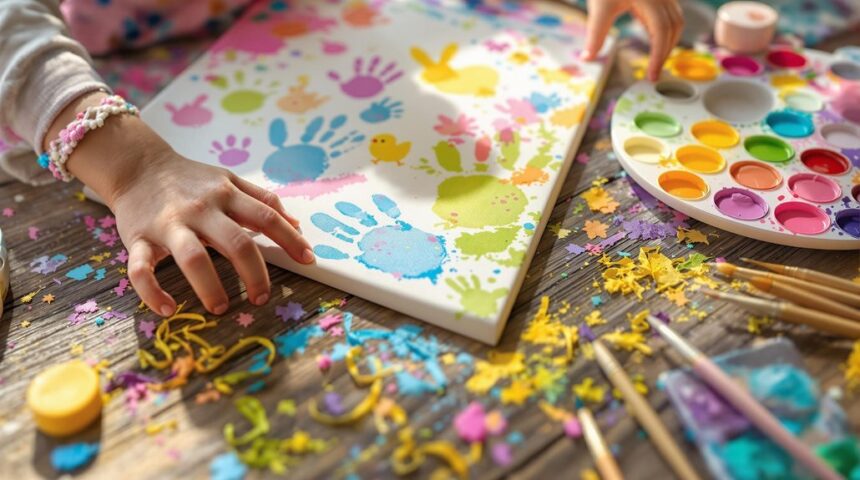 easter fingerprint art tutorial