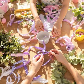 easter wreath crafting activities