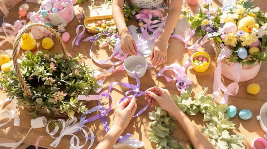 easter wreath crafting activities