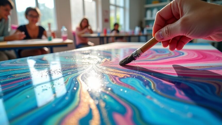 acrylic pouring workshop search